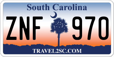 SC license plate ZNF970