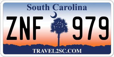 SC license plate ZNF979