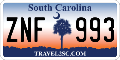 SC license plate ZNF993