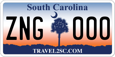 SC license plate ZNG000