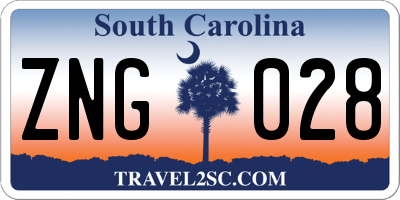 SC license plate ZNG028