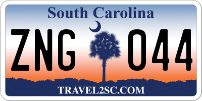 SC license plate ZNG044
