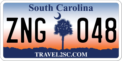 SC license plate ZNG048