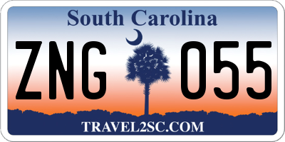 SC license plate ZNG055