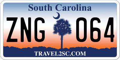 SC license plate ZNG064