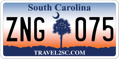 SC license plate ZNG075