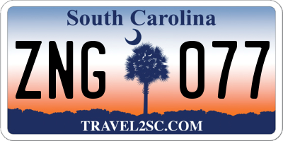 SC license plate ZNG077