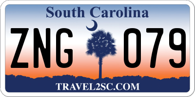 SC license plate ZNG079