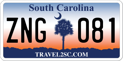 SC license plate ZNG081
