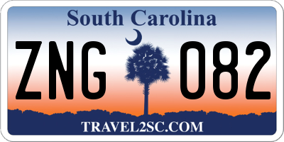 SC license plate ZNG082