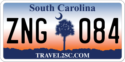 SC license plate ZNG084