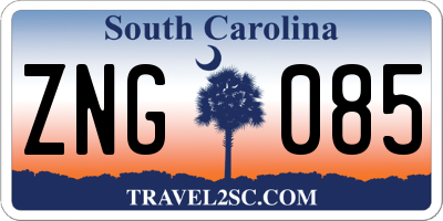 SC license plate ZNG085