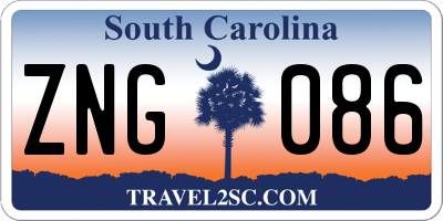 SC license plate ZNG086