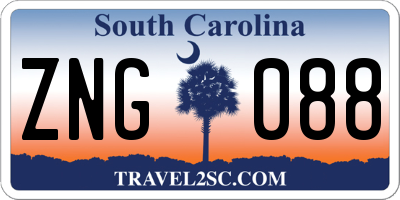 SC license plate ZNG088