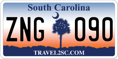 SC license plate ZNG090