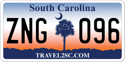 SC license plate ZNG096