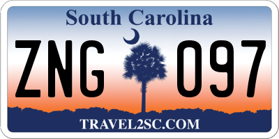 SC license plate ZNG097