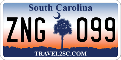 SC license plate ZNG099