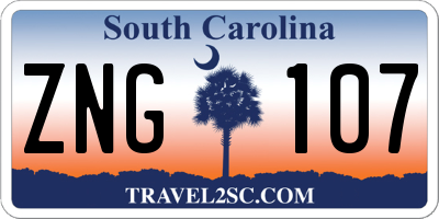 SC license plate ZNG107