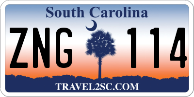 SC license plate ZNG114