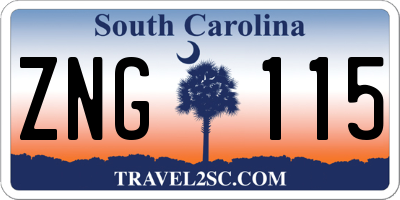 SC license plate ZNG115