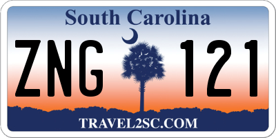 SC license plate ZNG121