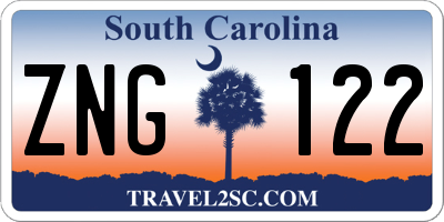 SC license plate ZNG122