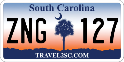 SC license plate ZNG127