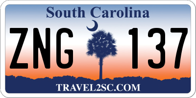 SC license plate ZNG137