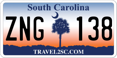 SC license plate ZNG138