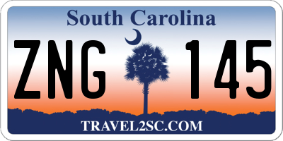 SC license plate ZNG145