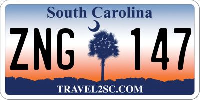SC license plate ZNG147