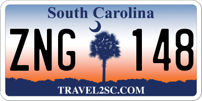 SC license plate ZNG148
