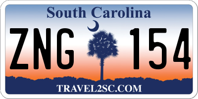 SC license plate ZNG154