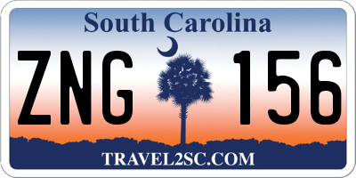 SC license plate ZNG156
