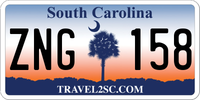 SC license plate ZNG158