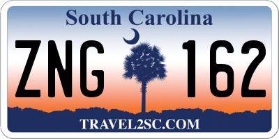 SC license plate ZNG162
