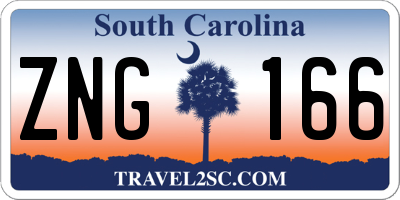 SC license plate ZNG166
