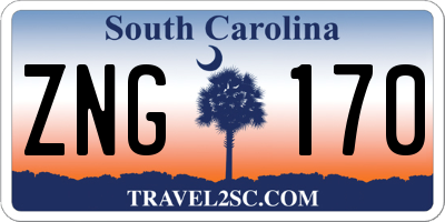 SC license plate ZNG170