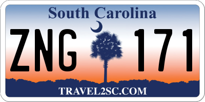 SC license plate ZNG171
