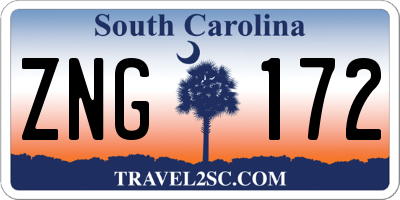 SC license plate ZNG172