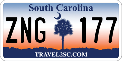 SC license plate ZNG177
