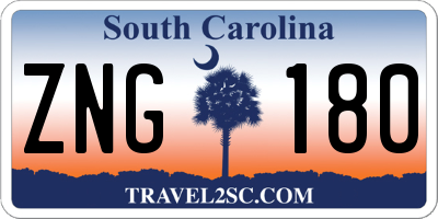 SC license plate ZNG180