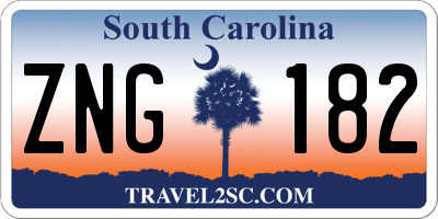 SC license plate ZNG182