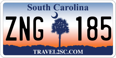 SC license plate ZNG185