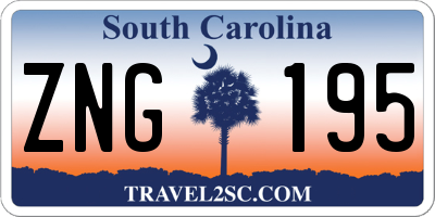 SC license plate ZNG195