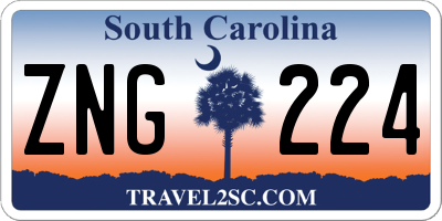 SC license plate ZNG224