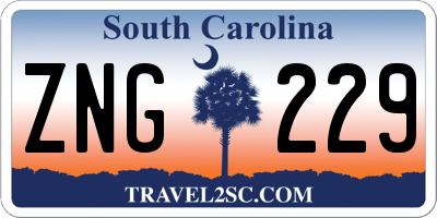 SC license plate ZNG229