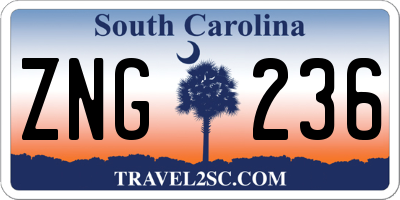 SC license plate ZNG236