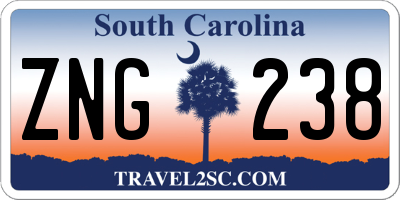SC license plate ZNG238